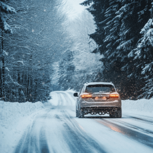 Driving in Lake Tahoe in the Winter Thumbnail